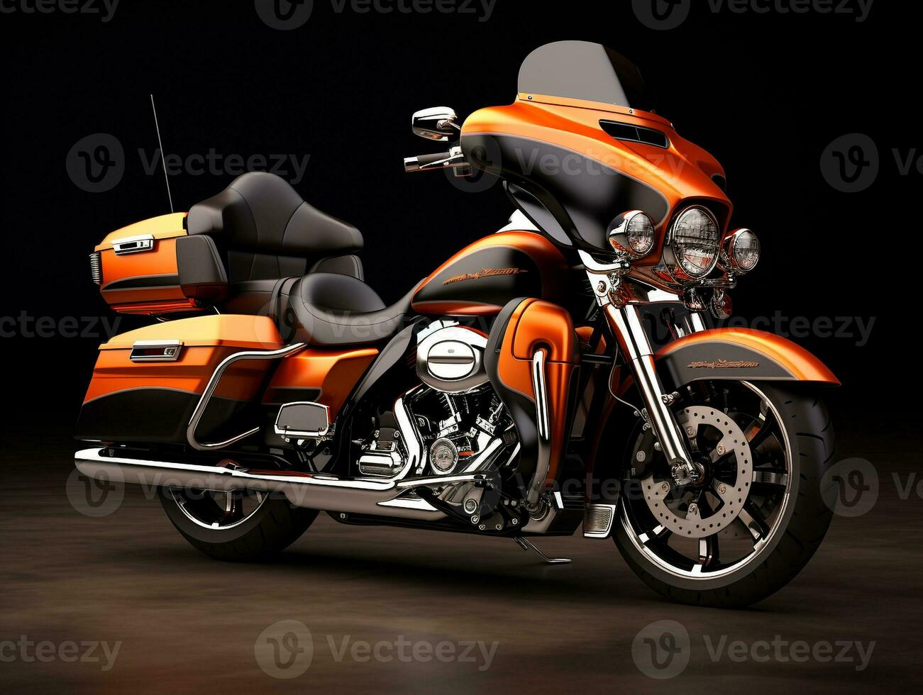 Harley Davidson electra deslizar exibição. generativo ai foto