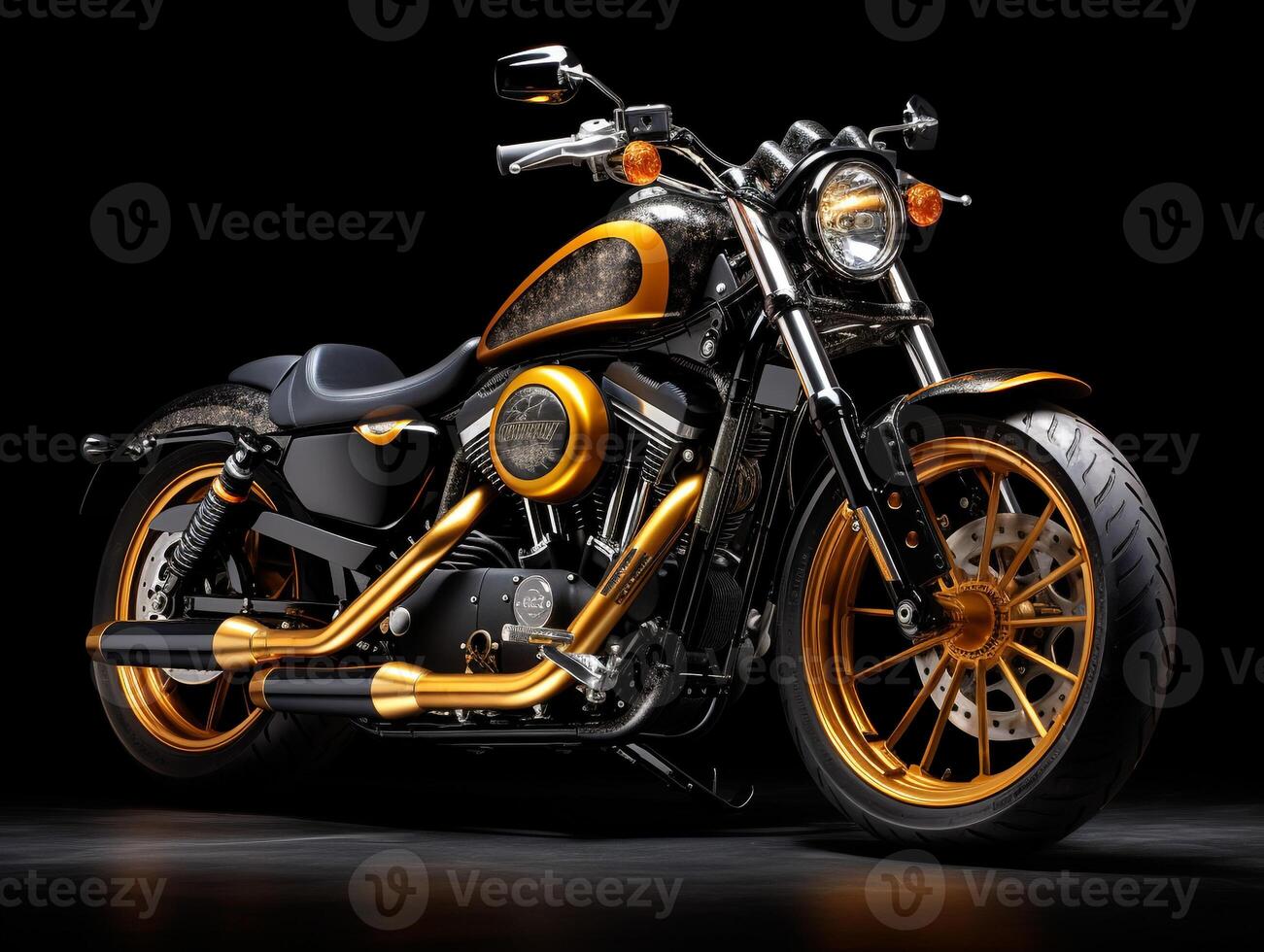 Harley Davidson esportista exibição. generativo ai foto