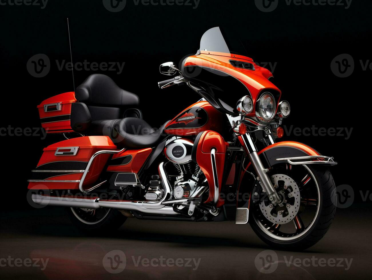 Harley Davidson electra deslizar exibição. generativo ai foto