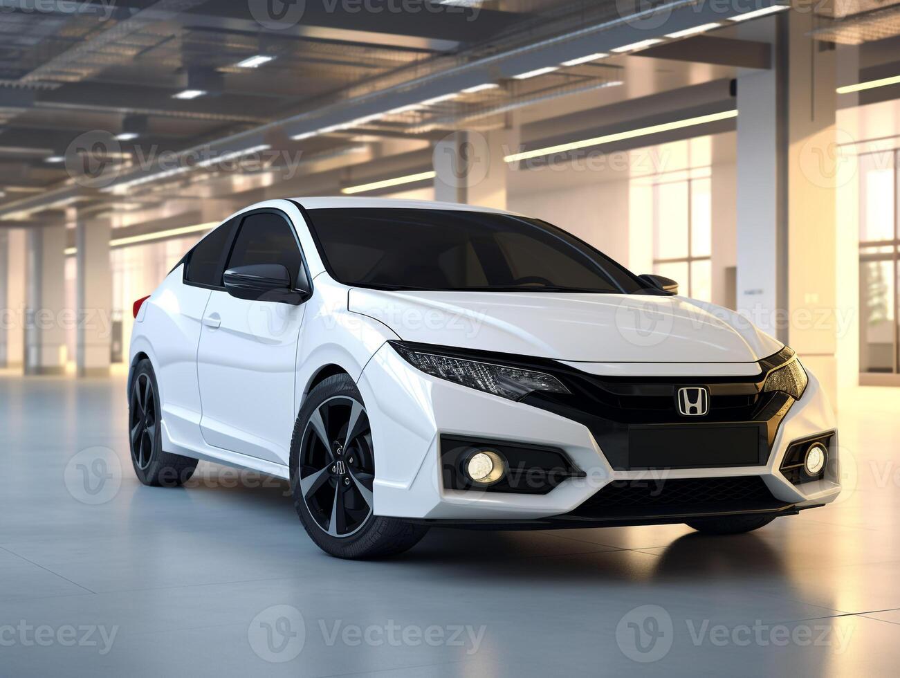 honda cívico exibição. generativo ai foto