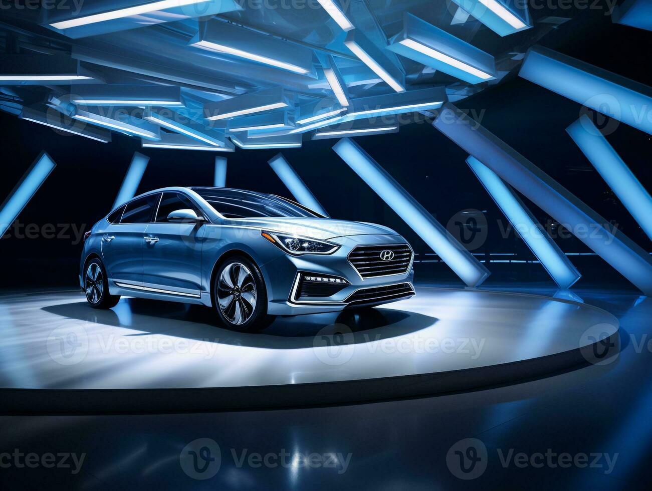 Hyundai sonata exibição. generativo ai foto