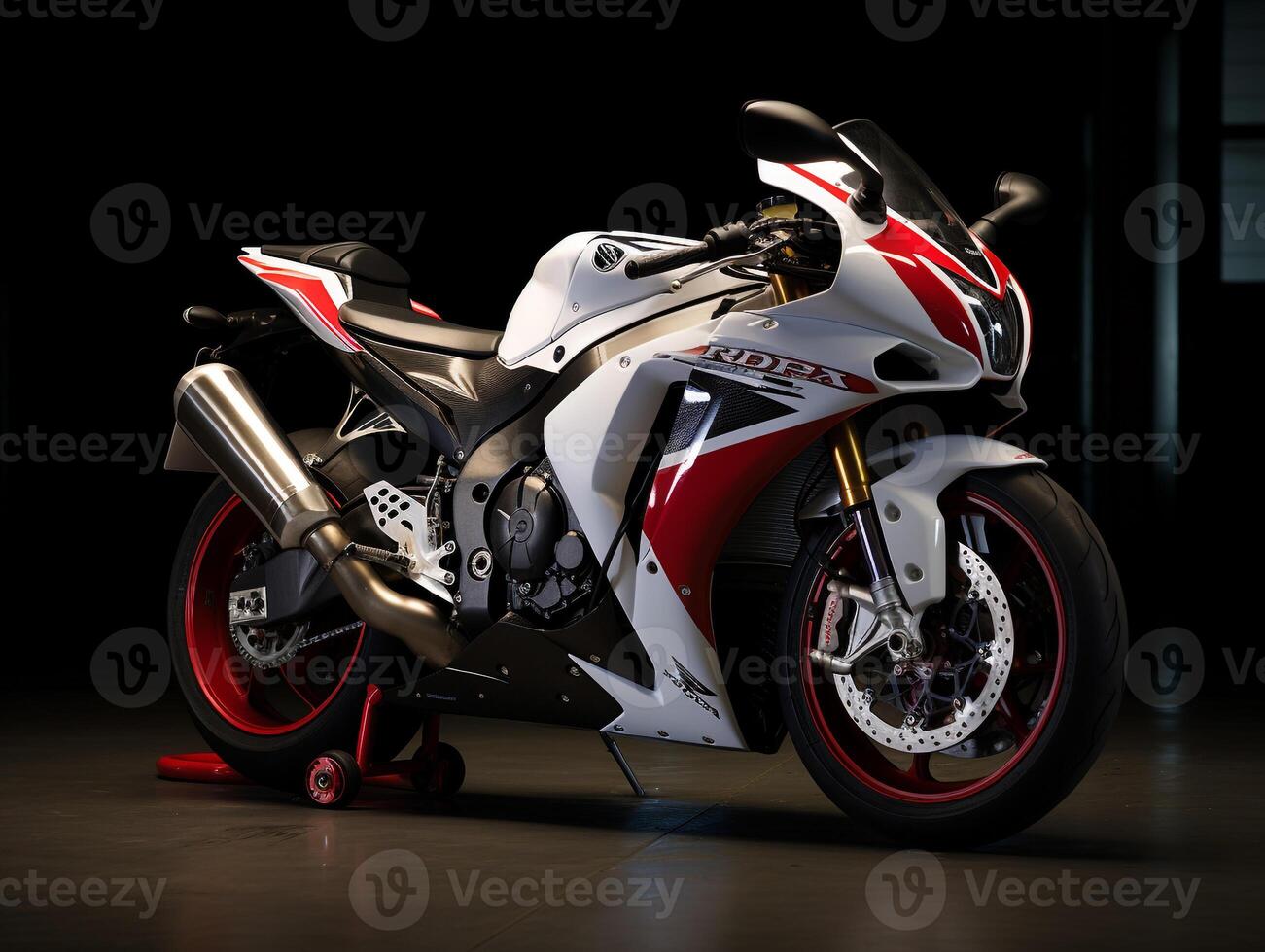 honda cbr1000rr lâmina de fogo exibição. generativo ai foto