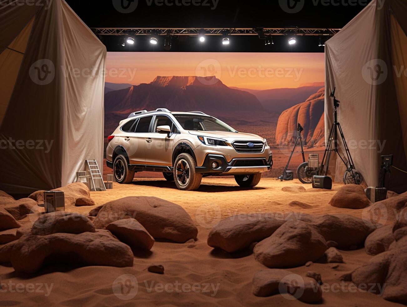 subaru interior exibição. generativo ai foto