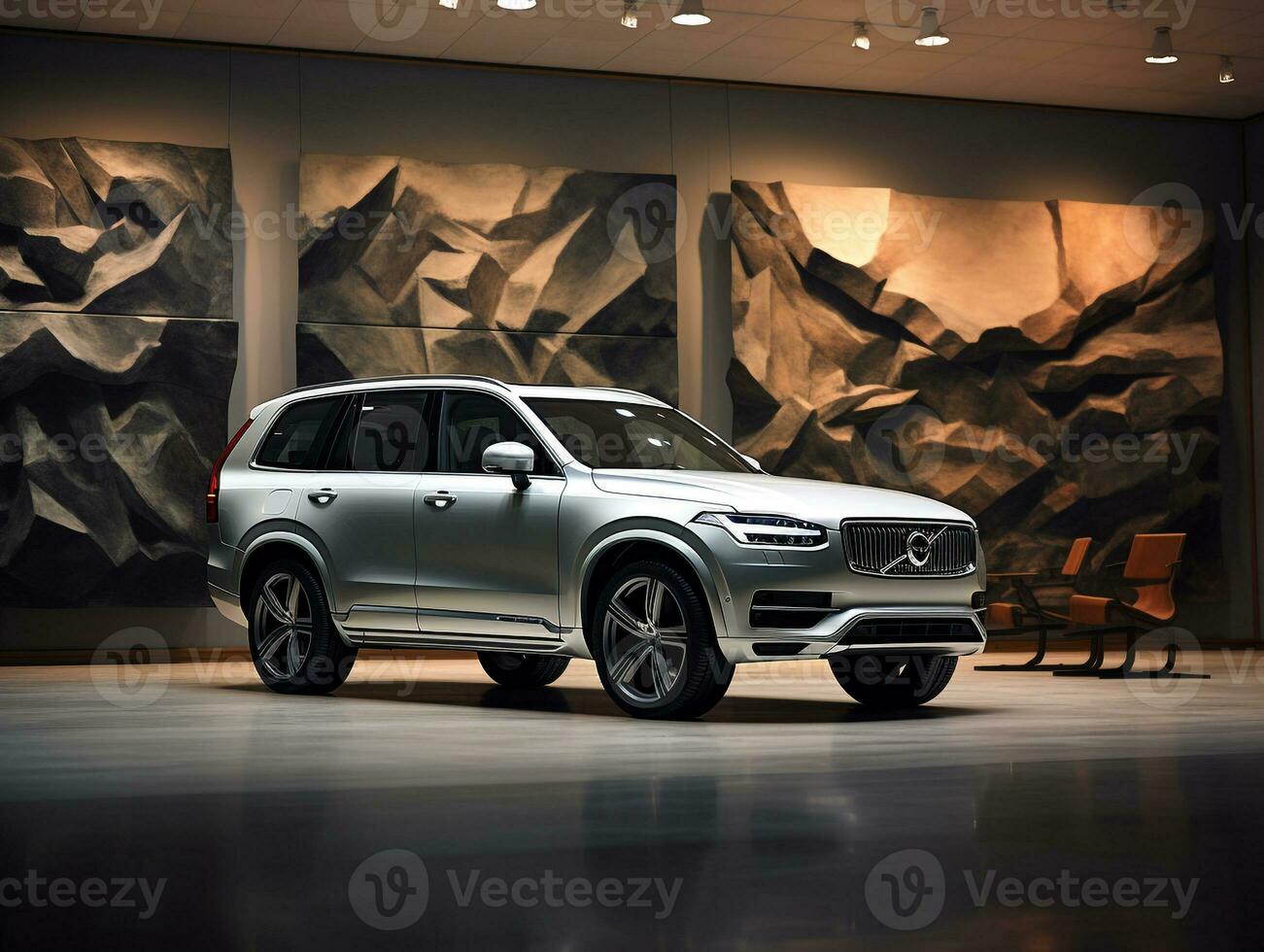 Volvo xc90 exibição. generativo ai foto