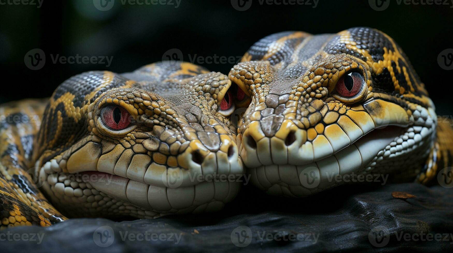 foto do coração derretido dois jaguatiricas com a ênfase em expressão do amar. generativo ai