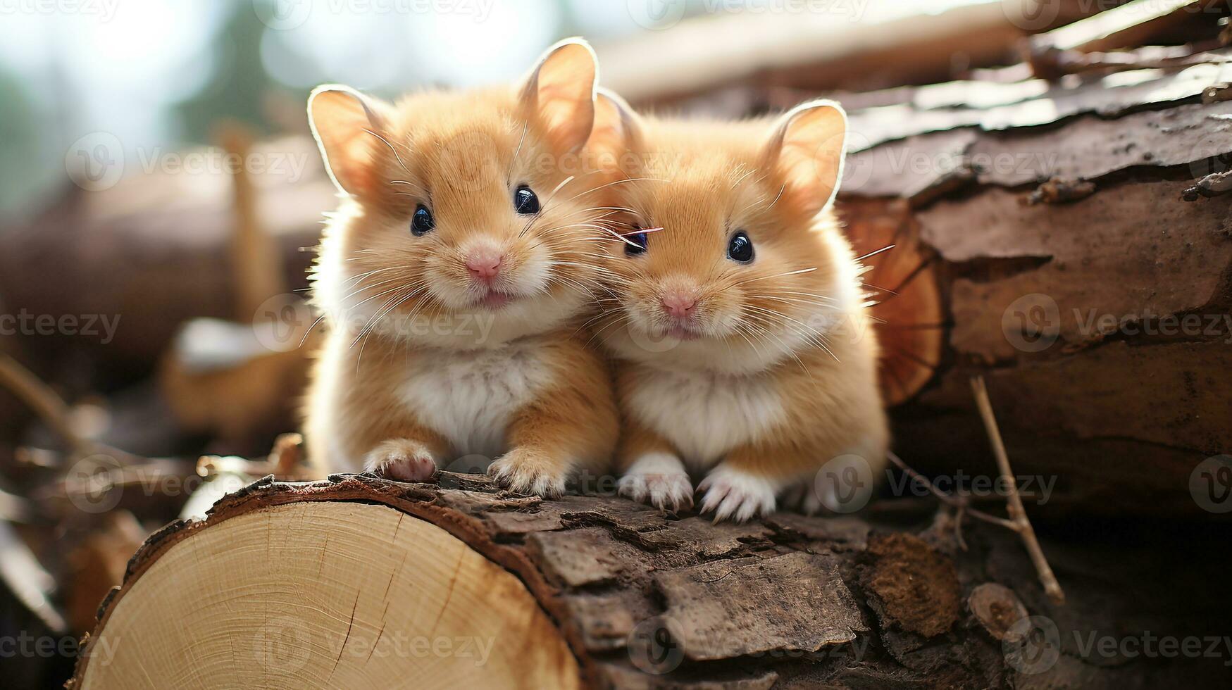 foto do coração derretido dois hamsters com a ênfase em expressão do amar. generativo ai