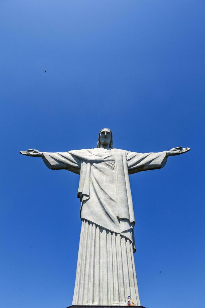 christo redentor estátua do Jesus Cristo dentro rio de janeiro, brasil, sul América foto