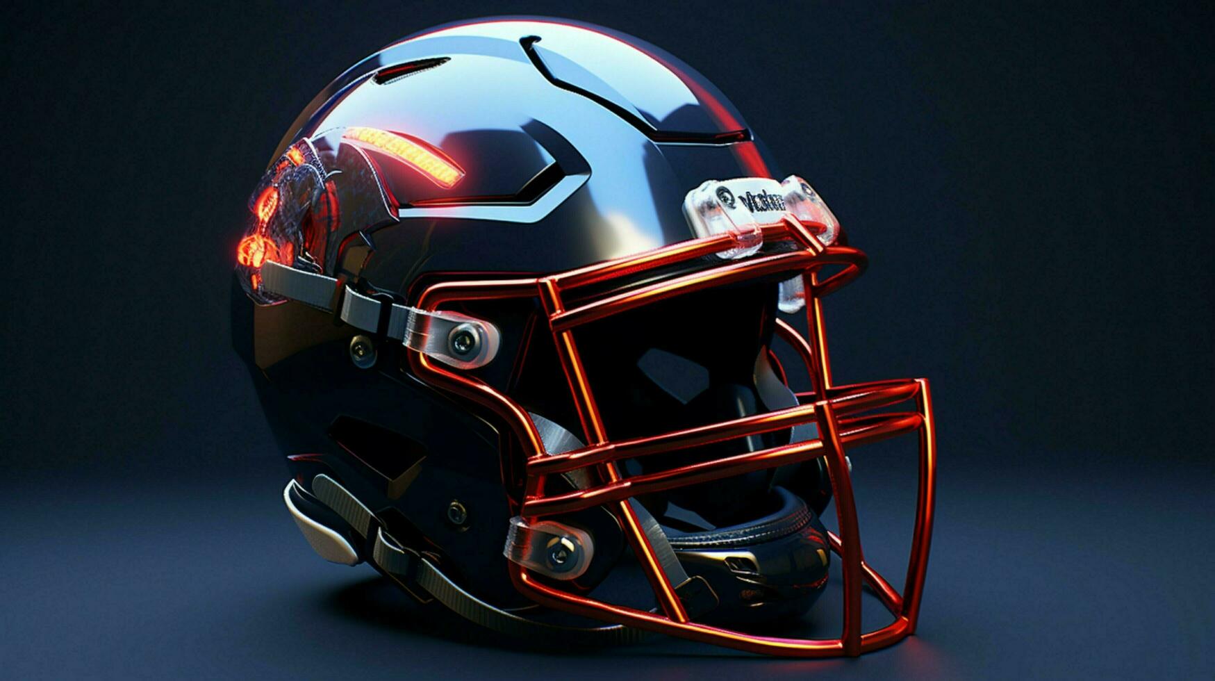 americano futebol capacete com luzes foto