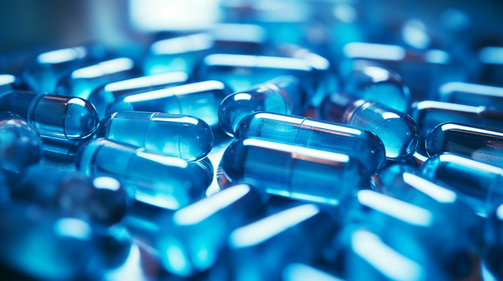 azul antibiótico comprimido dentro laboratório coleção variação foto