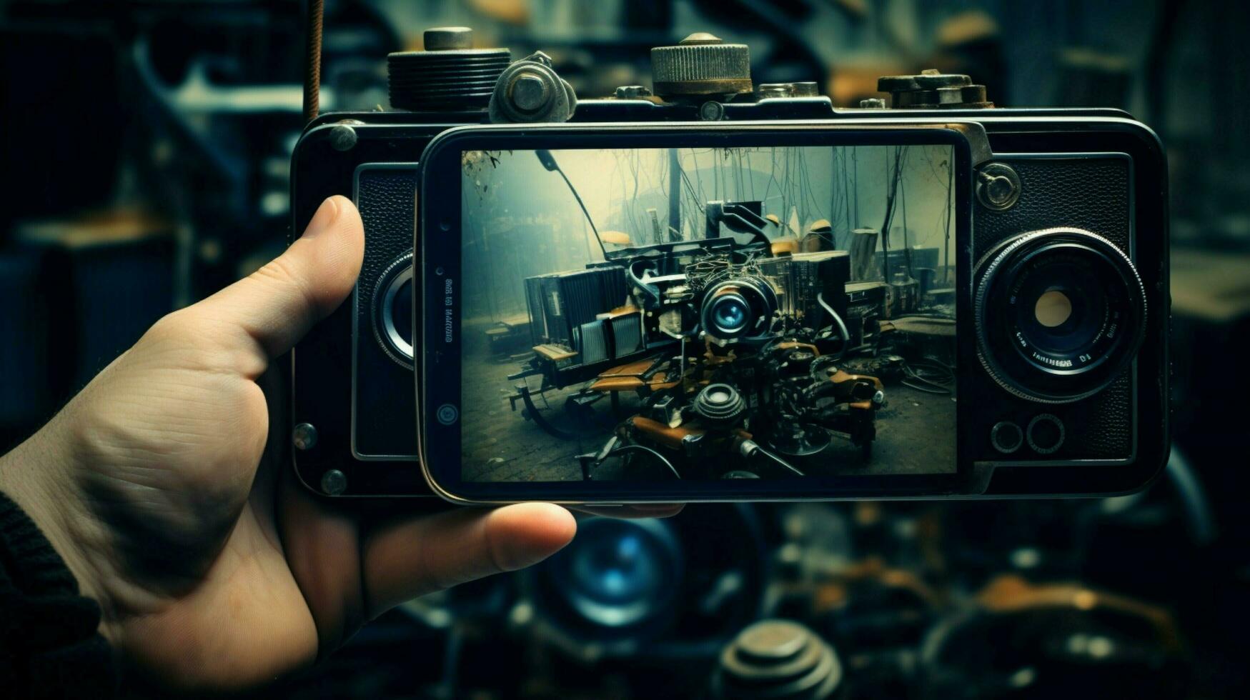 Câmera fotográfico com Smartphone dispositivos foto