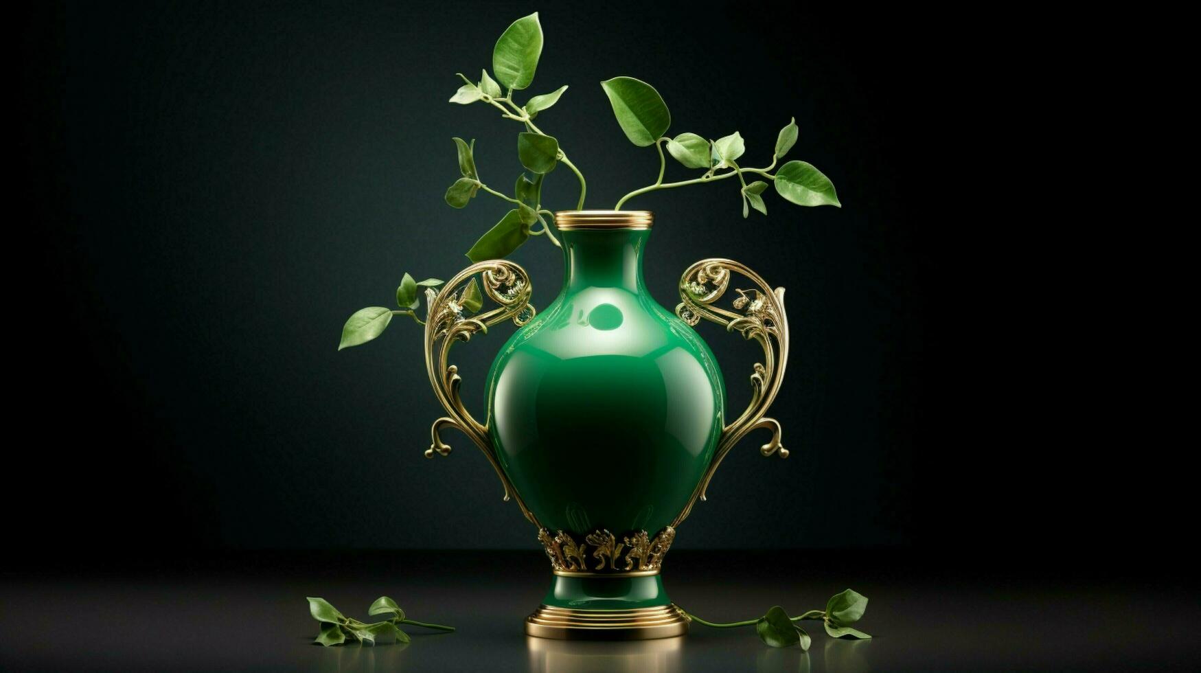 frescor e elegância dentro uma solteiro objeto uma verde vaso foto