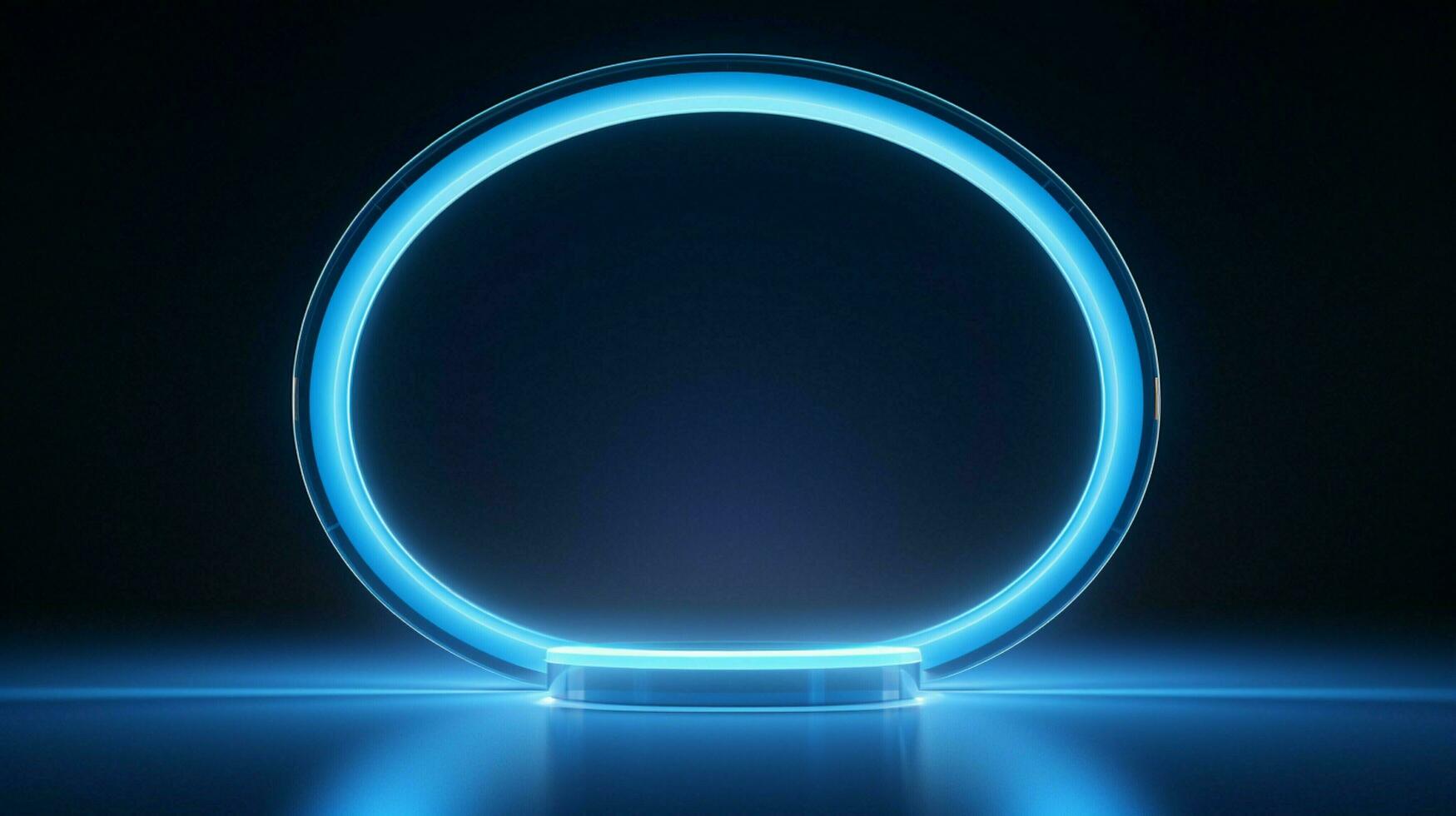 brilhante azul círculo iluminado de iluminação equipamento foto