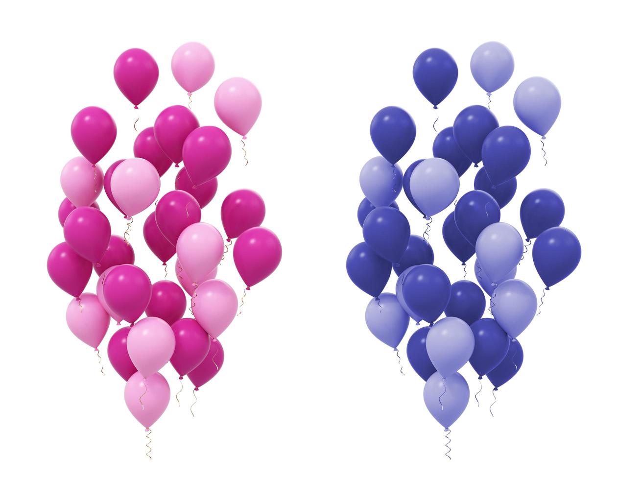 balões isolados no branco foto