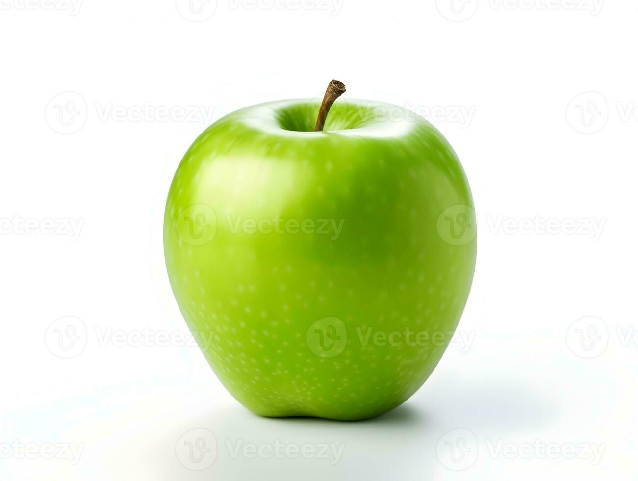 fresco verde maçã fruta em branco fundo ai generativo foto
