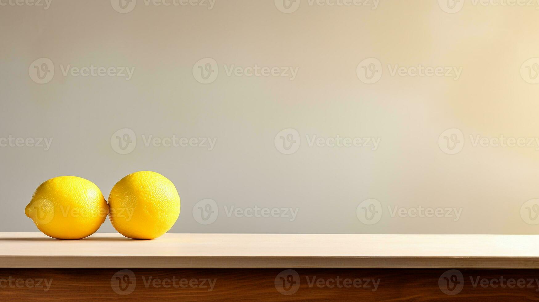 foto do yuzu em uma minimalista mesa. generativo ai
