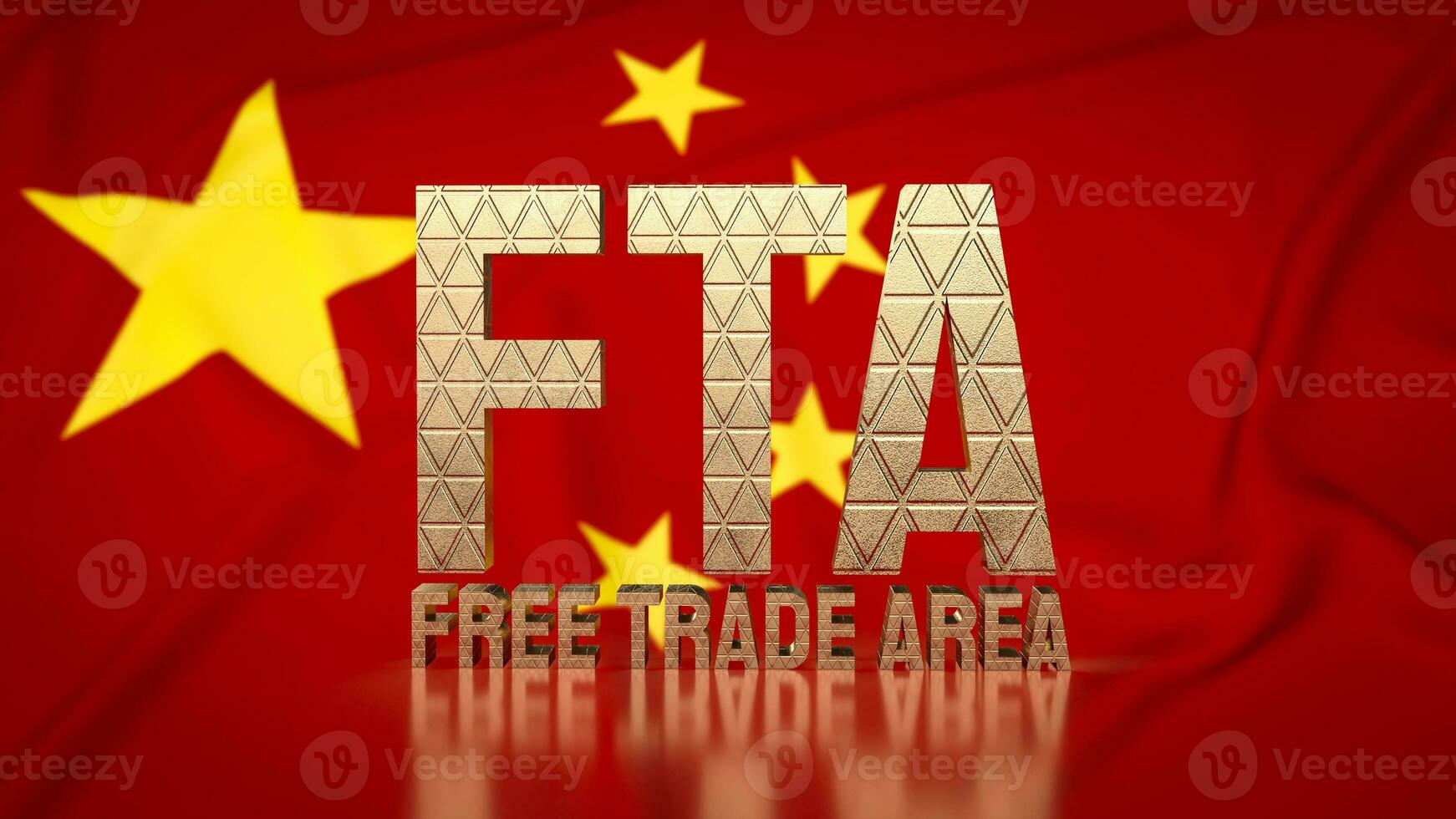 a fta em China bandeira para o negócio conceito 3d Renderização foto