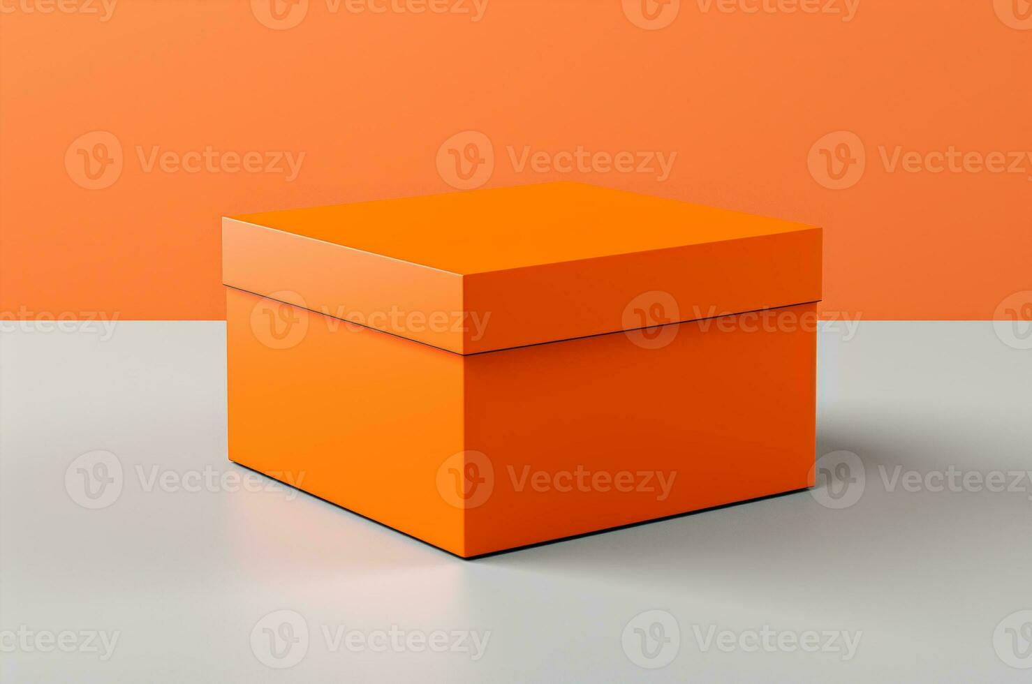 laranja caixa brincar. caixa com tampa. generativo ai foto