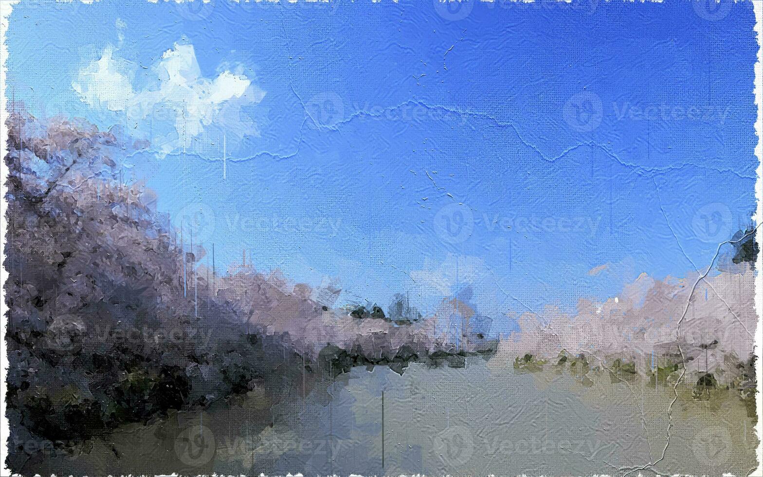 abstrato impressionismo natureza panorama digital pintura foto