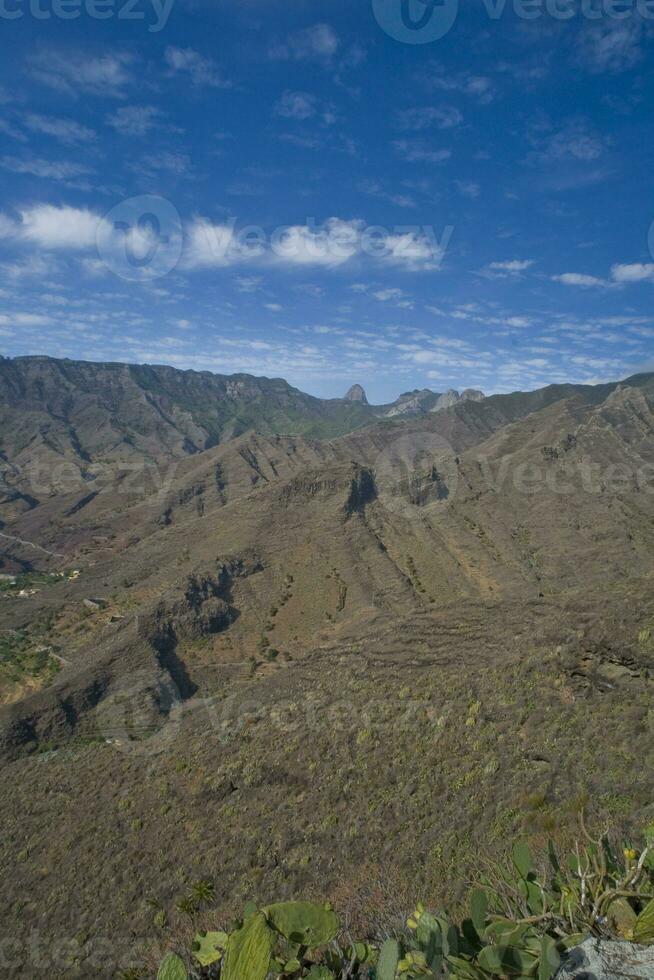 verão natural panorama do a canário ilha Gomera dentro Espanha foto