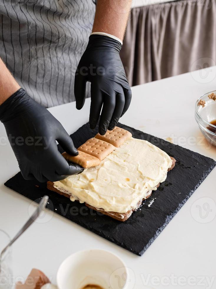 bolo de tiramisu caseiro tradicional sobremesa italiana foto