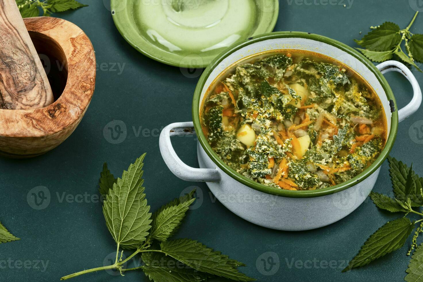 saudável verde sopa. foto