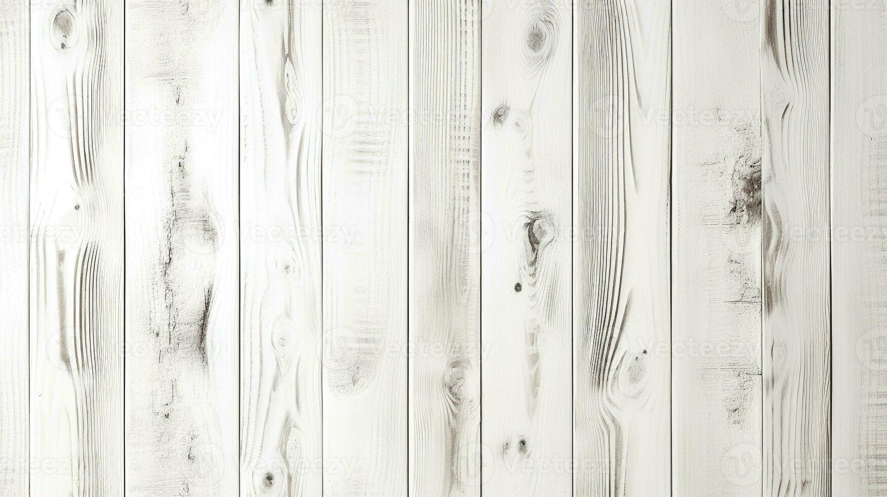 branco de madeira parede fundo com em branco espaço para Projeto elemento. generativo ai foto