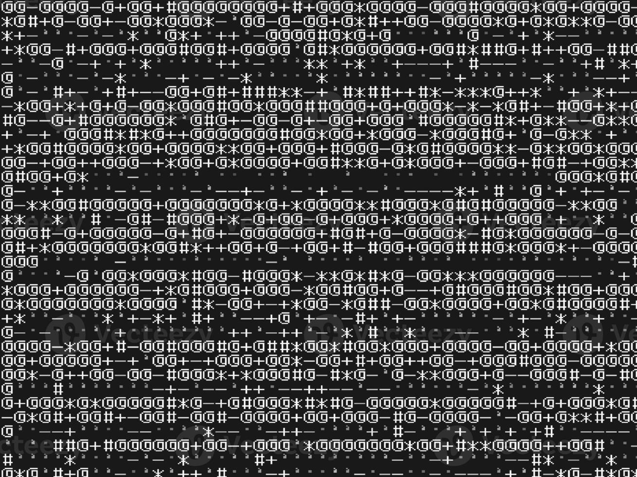 abstrato fundo com binário código, Preto e branco papel de parede ilustração foto