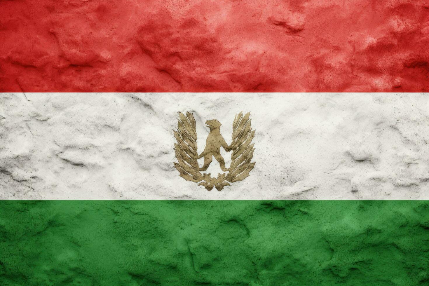 bandeira do tajiquistão ou tajique bandeira pintado em grunge parede, tajiquistão bandeira em velho branco muro. horizontal panorâmico bandeira, ai gerado foto