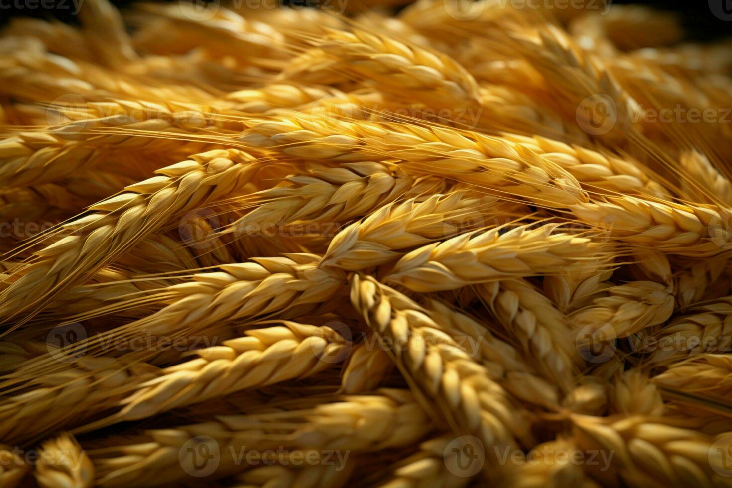 a sobrecarga visualizar, a acima fechar olhar às gordo, fresco trigo grãos ai gerado foto