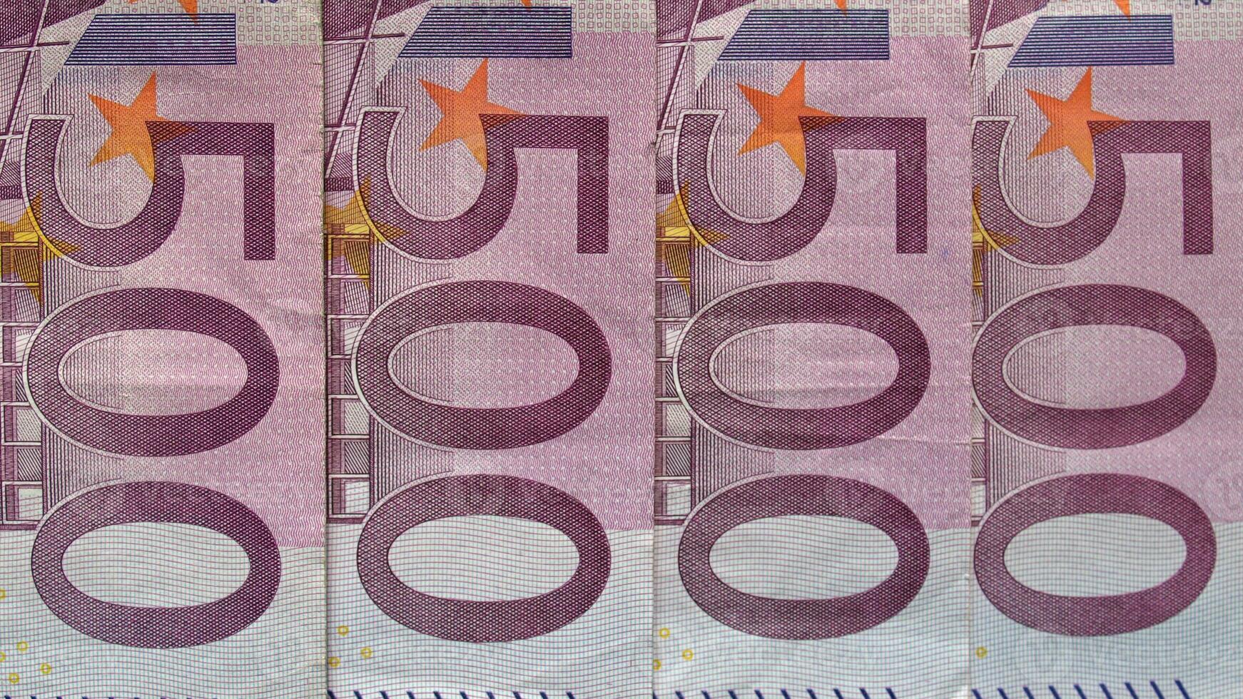 fundo de notas de euro foto