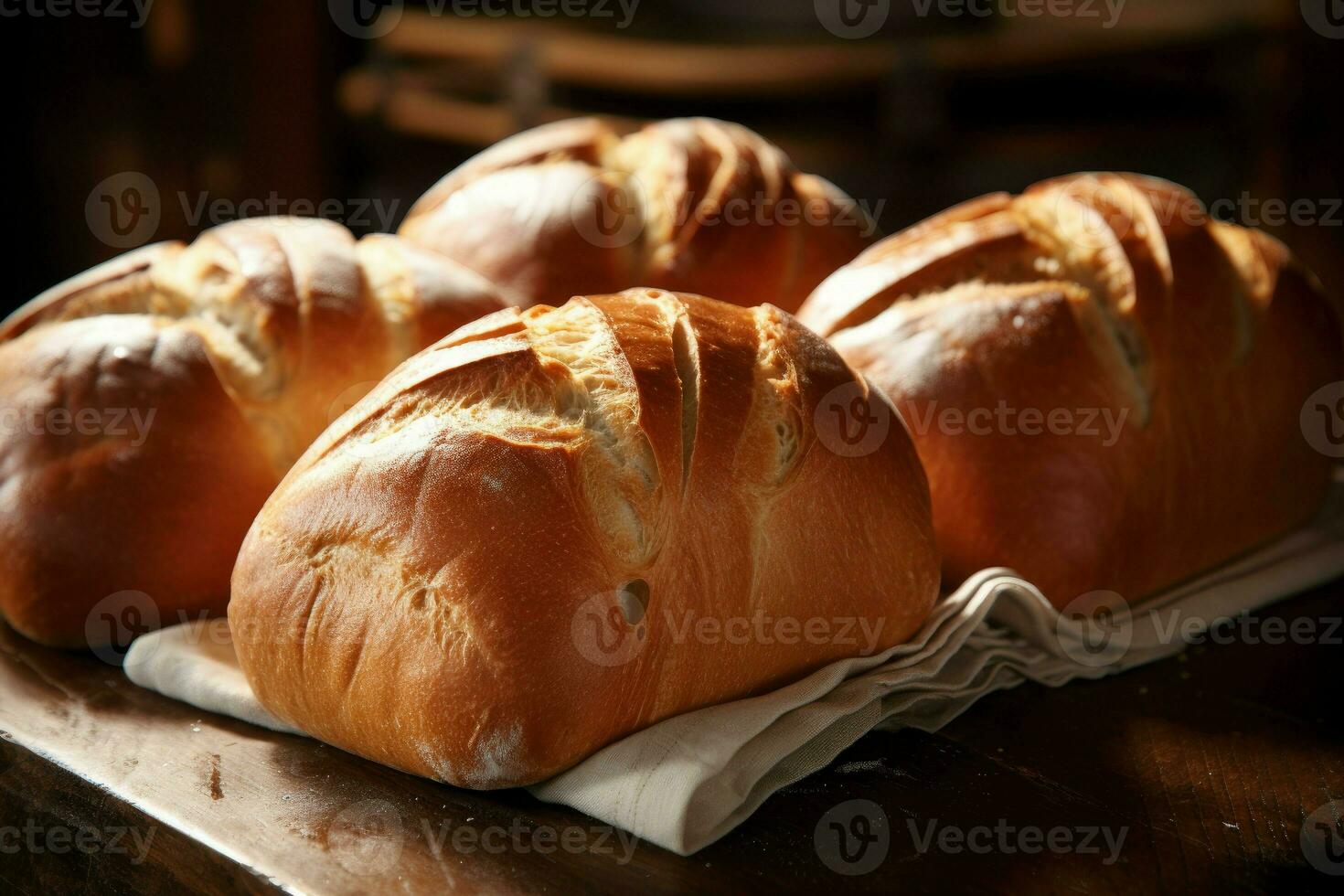 aromático fresco pães pão. gerar ai foto