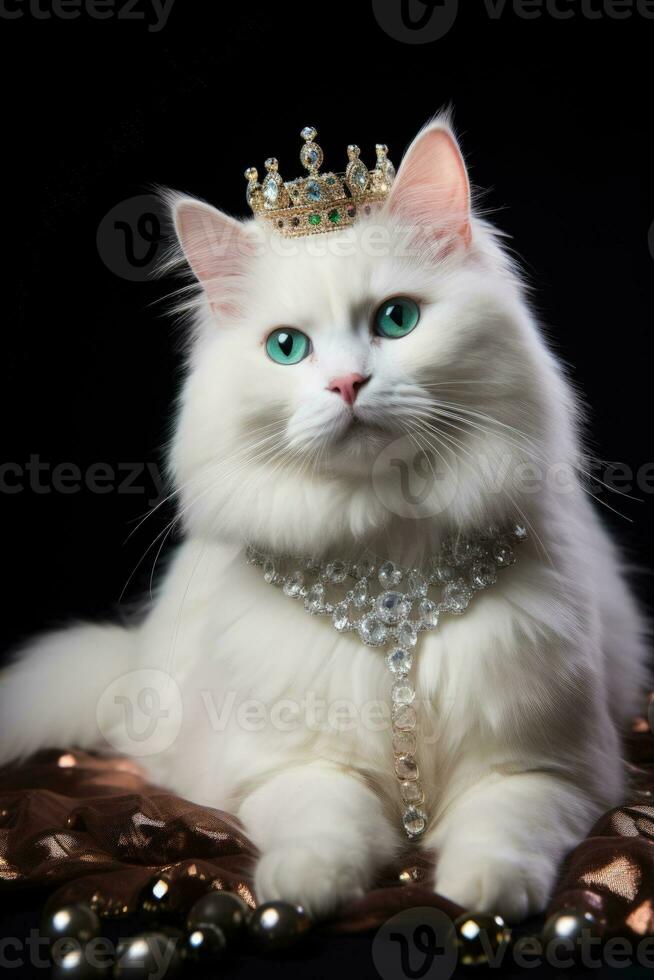 Novo anos turco furgão gato com espumante tiara e colarinho fundo com esvaziar espaço para texto foto