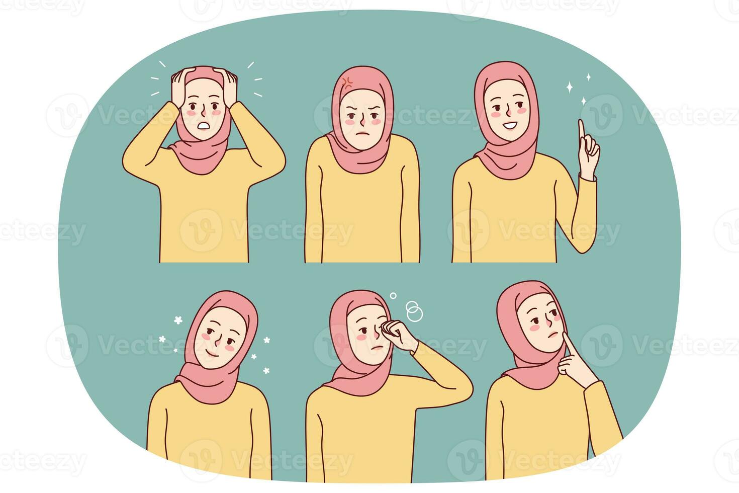 conjunto do mulher dentro hijab foto