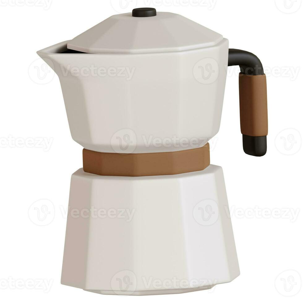 moka Panela máquina de café 3d ilustração foto