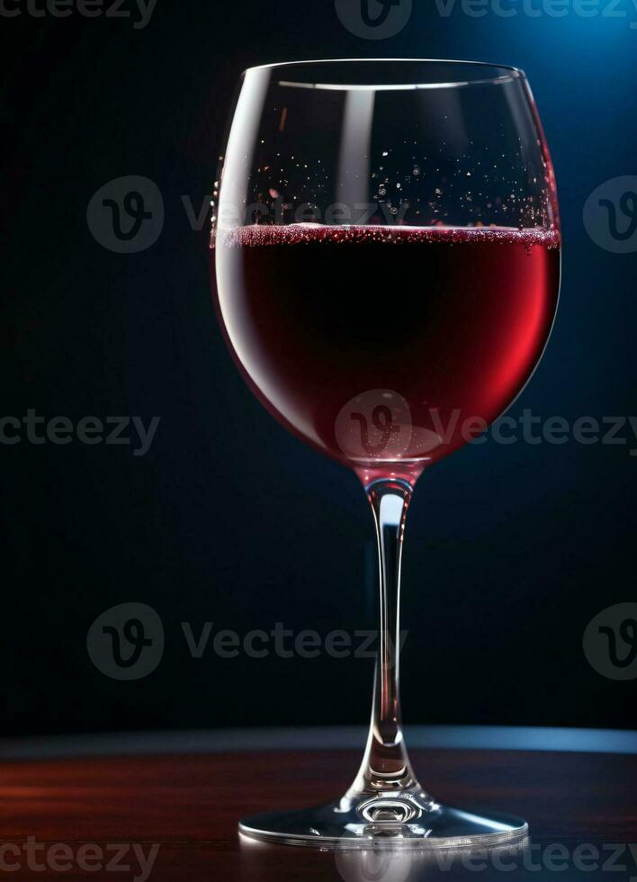 foto do a vidro com vermelho vinho ai generativo