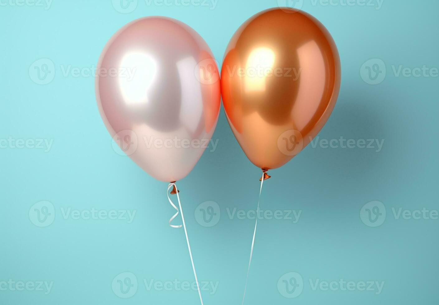 3d rendido pastel balões em a pastel fundo ai generativo foto