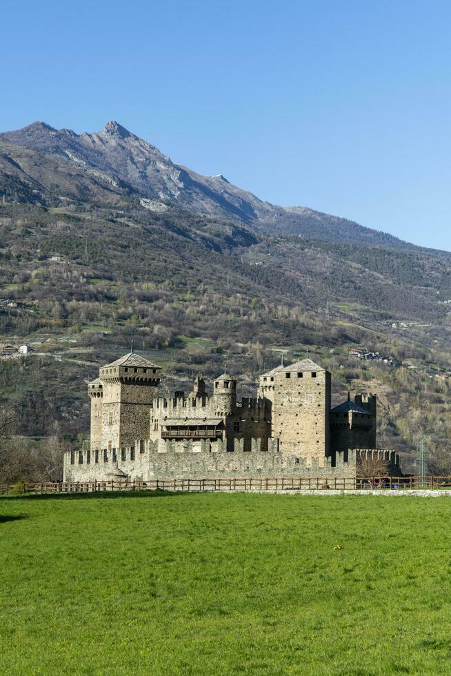 a lindo castelo do fenis aosta vale Itália foto