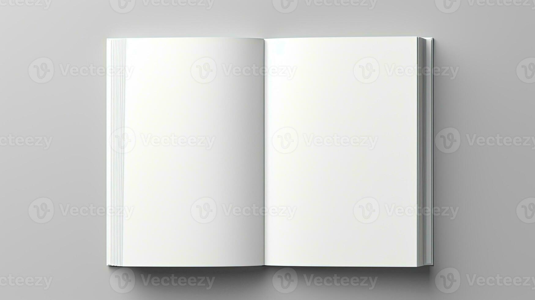3d Renderização do aberto em branco branco a4 revista folheto brincar foto