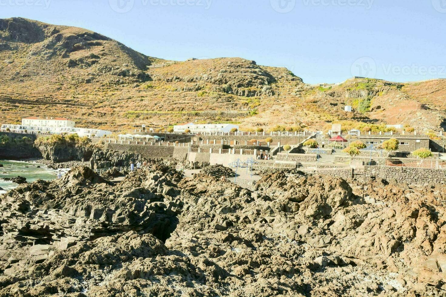 a rochoso litoral do a ilha do canário foto