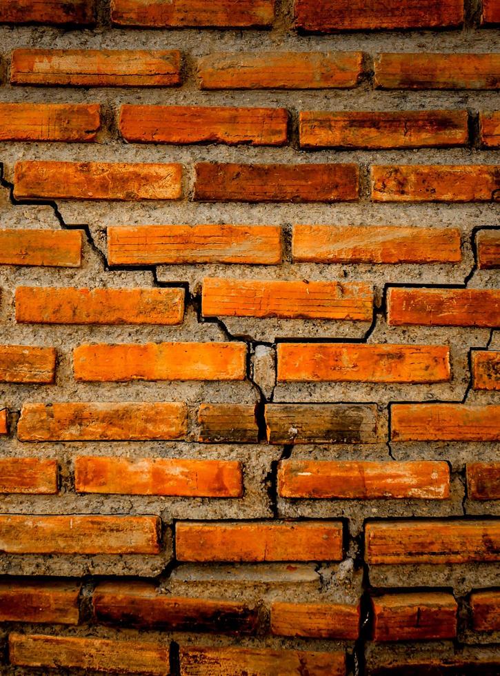 parede de tijolo e fundo de tijolo, textura vintage de parede de tijolo. foto