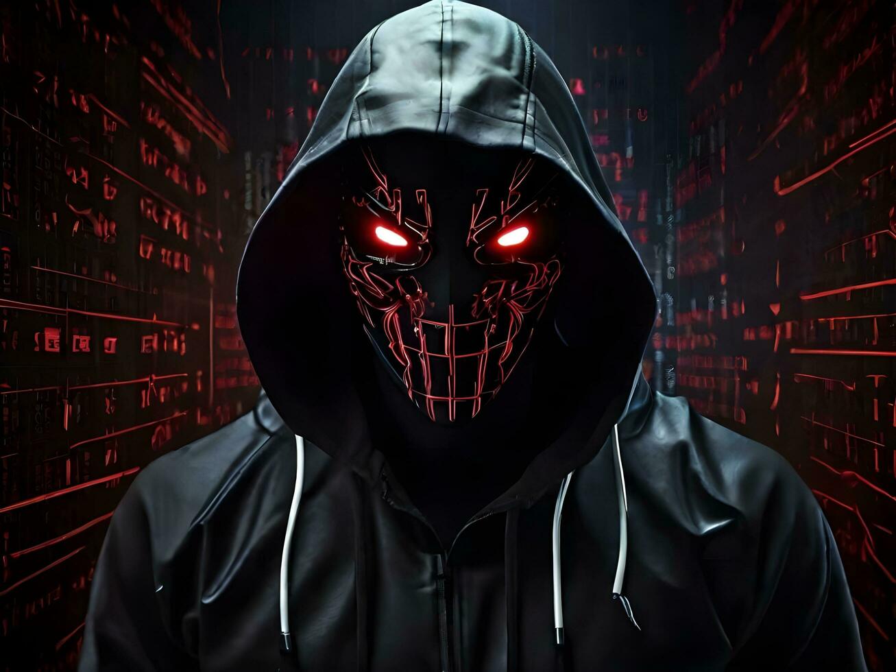 Internet segurança proteção a partir de hacker atacante cyber ataque ai gerar foto