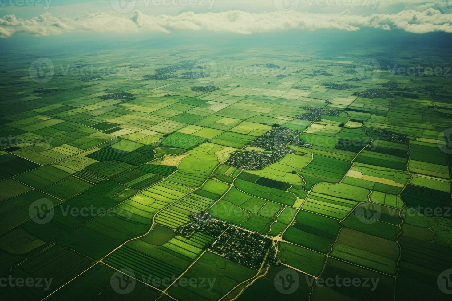 aéreo Visão produtivo Fazenda terra. gerar ai foto