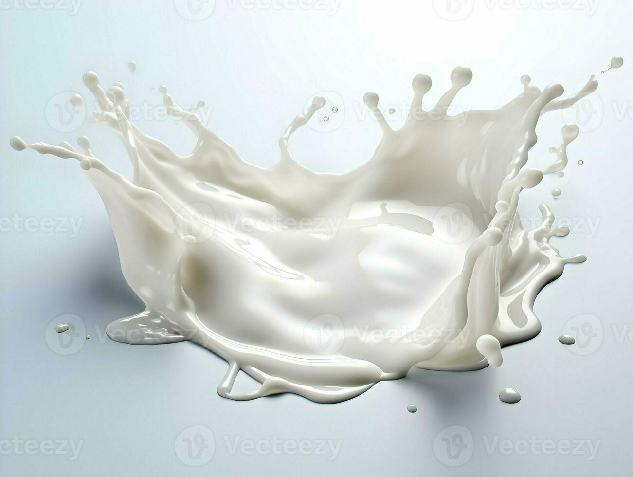 respingo do leite ou creme isolado em uma branco fundo. Alto qualidade. ai generativo foto