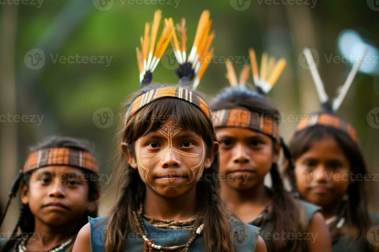 retrato do indígena tribo pessoas. generativo ai foto