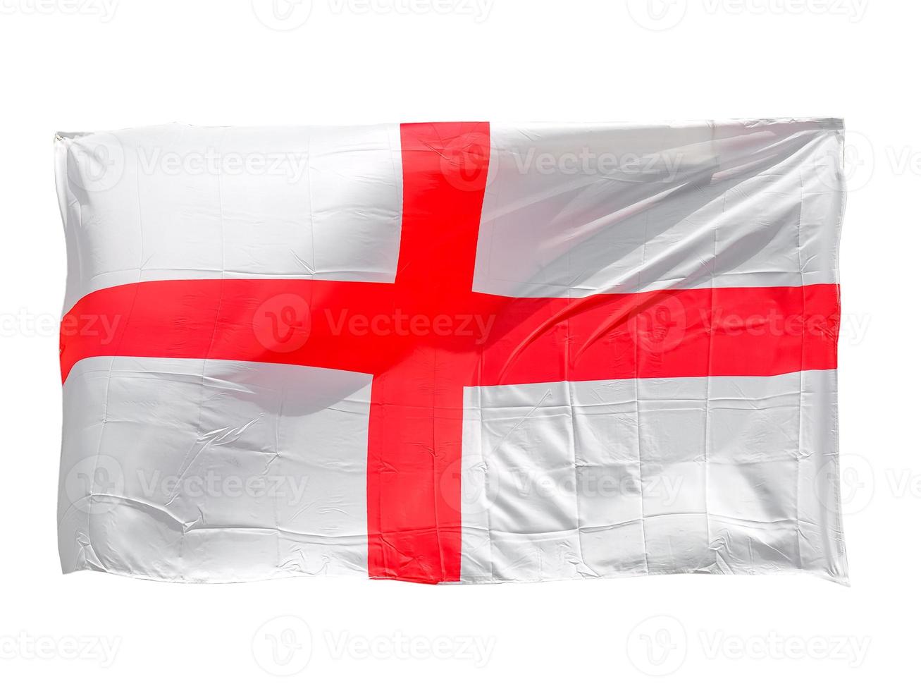 bandeira inglesa da inglaterra isolada sobre o branco foto