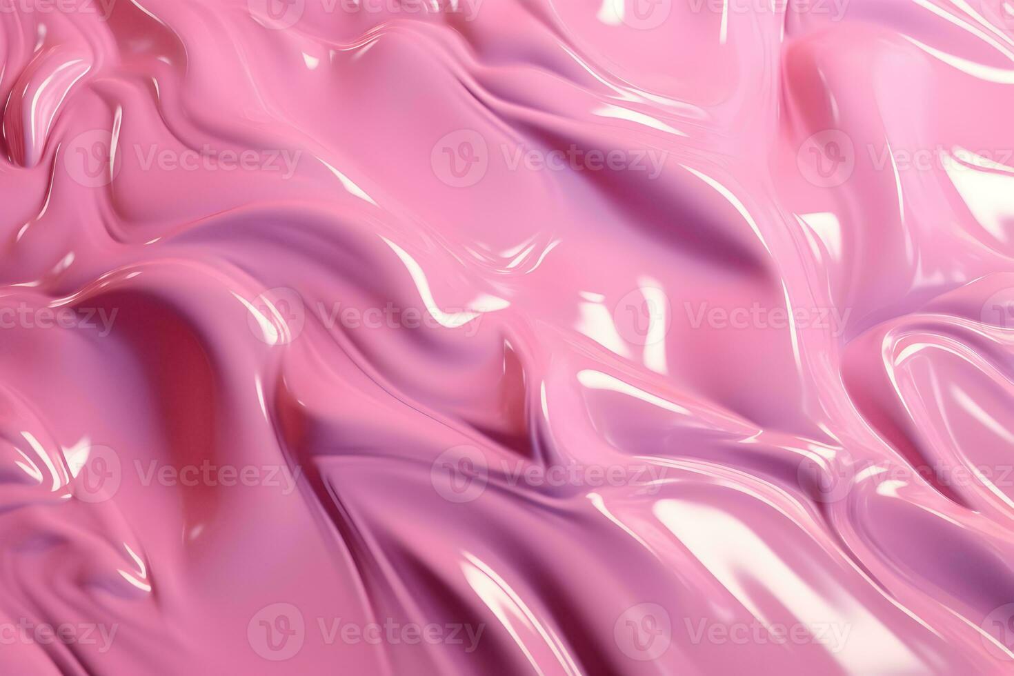 3d Renderização curva dinâmico Rosa fluido líquido papel de parede. luz metal cor colorida redemoinho gradiente malha. brilhante vívido vibrante suave superfície. borrado água néon gradiente fundo ai generativo foto