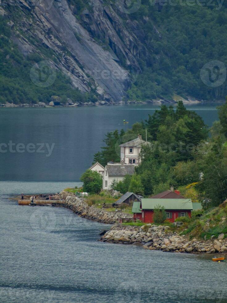 Stavanger e a norueguês fiordes foto