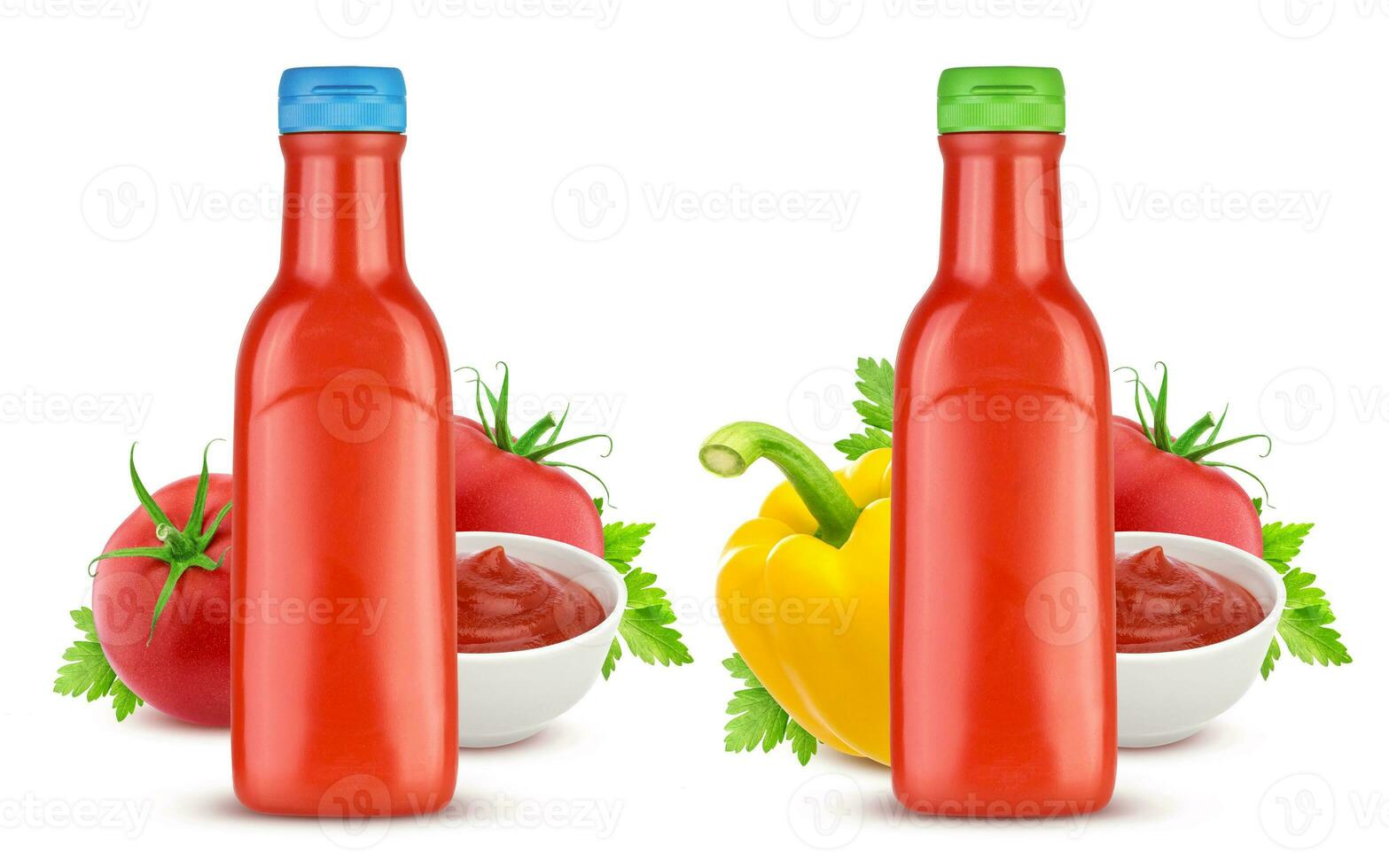 tomate ketchup garrafa isolado em branco fundo foto