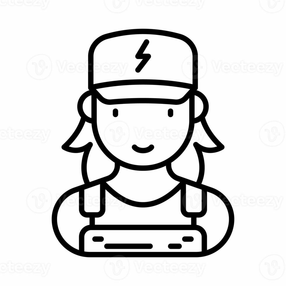 eletricista ícone dentro vetor. ilustração foto