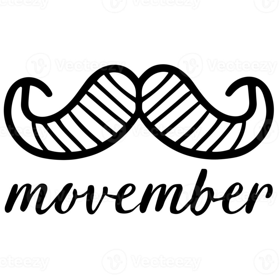 gráfico do movember bigode em branco fundo para novembro para masculino saúde foto